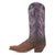 Laredo Womens Larissa Dark Brown/Purple Leather Cowboy Boots