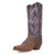 Laredo Womens Larissa Dark Brown/Purple Leather Cowboy Boots