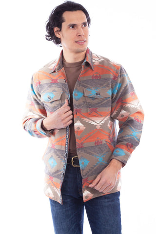 Scully Mens Olive 100% Cotton Southwest Jacket S