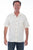 Scully Mens Embroidered Skulls Ivory Distressed 100% Cotton S/S Shirt