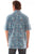 Scully Mens Hawaiian Palm Tree Blue 100% Cotton S/S Shirt
