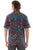 Scully Mens Vibrant Batik Paisley Dark Blue 100% Cotton S/S Shirt