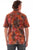 Scully Mens Fall Color Batik Currant 100% Cotton S/S Shirt