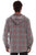 Scully Mens Unlined Plaid Grey/Red 100% Cotton Hoodie