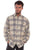 Scully Mens Corduroy Plaid Blue/Tan 100% Cotton L/S Shirt