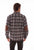 Scully Mens Charcoal/Burgundy Wool Blend Flannel Plaid L/S Shirt