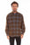 Scully Mens Corduroy Plaid Blue/Brown 100% Cotton L/S Shirt