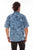 Scully Mens Batik Leaves Blue 100% Cotton S/S Shirt