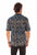 Scully Mens Batik Tribal Navy 100% Cotton S/S Shirt