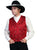 Scully Wahmaker Mens Red 100% Silk Silk Jacquard USA DB Vest