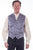 Scully Mens Blue 100% Silk Single Breast Vest