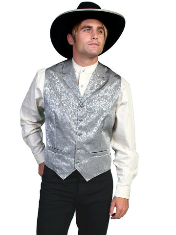 Scully Wahmaker Mens Grey 100% Silk Exquisite USA Twin City Vest 3X