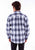 Scully Mens Flannel Plaid Blue/White 100% Cotton L/S Shirt