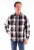 Scully Mens Basketweave Buffalo Check Black Cream 100% Cotton Cotton Jacket