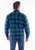 Scully Mens Basketweave Buffalo Check Black/Turquoise 100% Cotton Cotton Jacket