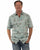 Scully Mens Herringbone Hawaiian Islander Aqua 100% Cotton S/S Shirt