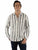 Scully Mens Western Stripe Seersucker Blue 100% Cotton L/S Shirt