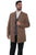Scully Mens Plaid Town Tan Wool Blend Frock Coat