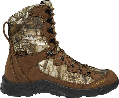 LaCrosse Clear Shot Mens Realtree Edge Leather 8in WP 800G Hunting Boots
