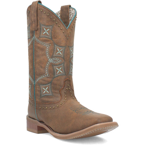 Laredo Womens Addie Tan Leather Cowboy Boots