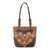 American West Womens Desert Wildflower Natural Tan Leather Shoulder Tote Bag