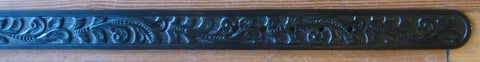 Rockmount Mens Black Leather Tooled Floral 1.25in Belt