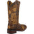 Laredo Womens Brown Secret Garden 11in Floral Cowboy Boots Leather