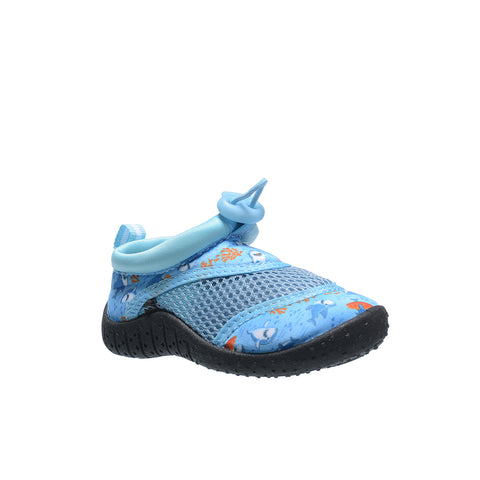 Aquasock Toddler Unisex Slip On Shark Blue Mesh Water Shoes