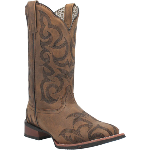 Laredo Womens Sariah Tan Leather Cowboy Boots 9.5 W