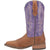 Laredo Womens Mara Tan/Purple Leather Cowboy Boots 7.5 M