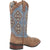 Laredo Womens Santa Fe Tan/Blue Denim Leather Cowboy Boots