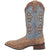 Laredo Womens Santa Fe Tan/Blue Denim Leather Cowboy Boots