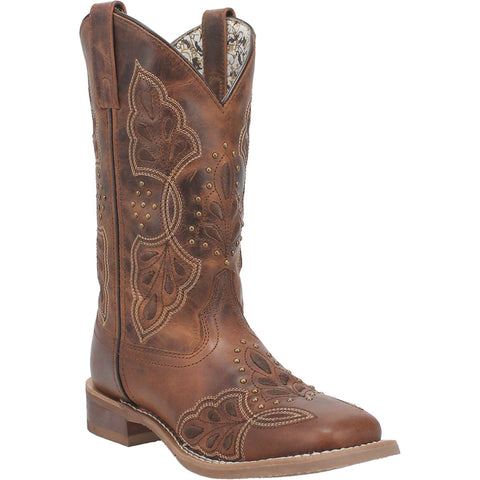 Laredo Womens Dionne Camel Leather Cowboy Boots