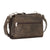 American West Womens Mohave Canyon Distressed Charcoal Leather Crossbody Bag