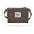 American West Womens Mohave Canyon Distressed Charcoal Leather Crossbody Bag