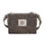 American West Womens Mohave Canyon Distressed Charcoal Leather Crossbody Bag