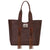 American West Womens Mohave Canyon Dark Brown Leather Shoulder Tote Bag