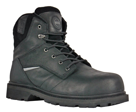 Hoss Boots Mens Black Leather 6in Carson CT Work Boots 16 6E