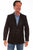 Scully Mens Black Leather Western Blazer