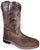Smoky Mountain Womens Sunburst Wax Distress Brown Leather Cowboy Boots