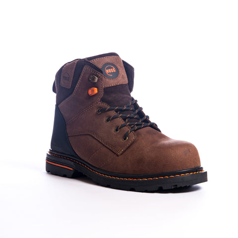 Hoss Boots Mens Brown Leather Carson 6in CT EH Work Boots 8 6E