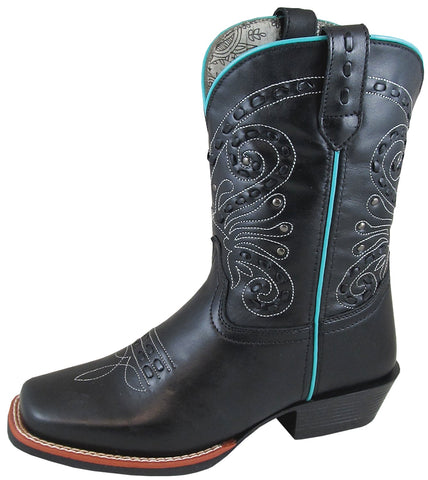 Smoky Mountain Womens Shelby Black Leather Cowboy Boots 7.5 M