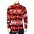 Rockmount Mens Native Pattern Western Red/Grey Fleece L/S Shirt