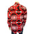 Rockmount Mens Native Pattern Western Red/Grey Fleece L/S Shirt