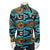 Rockmount Mens Native Pattern Western Turquoise/Brown Fleece L/S Shirt