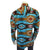 Rockmount Mens Native Pattern Western Turquoise/Brown Fleece L/S Shirt