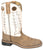 Smoky Mountain Womens Drifter Antique White/Brown Leather Cowboy Boots 10M
