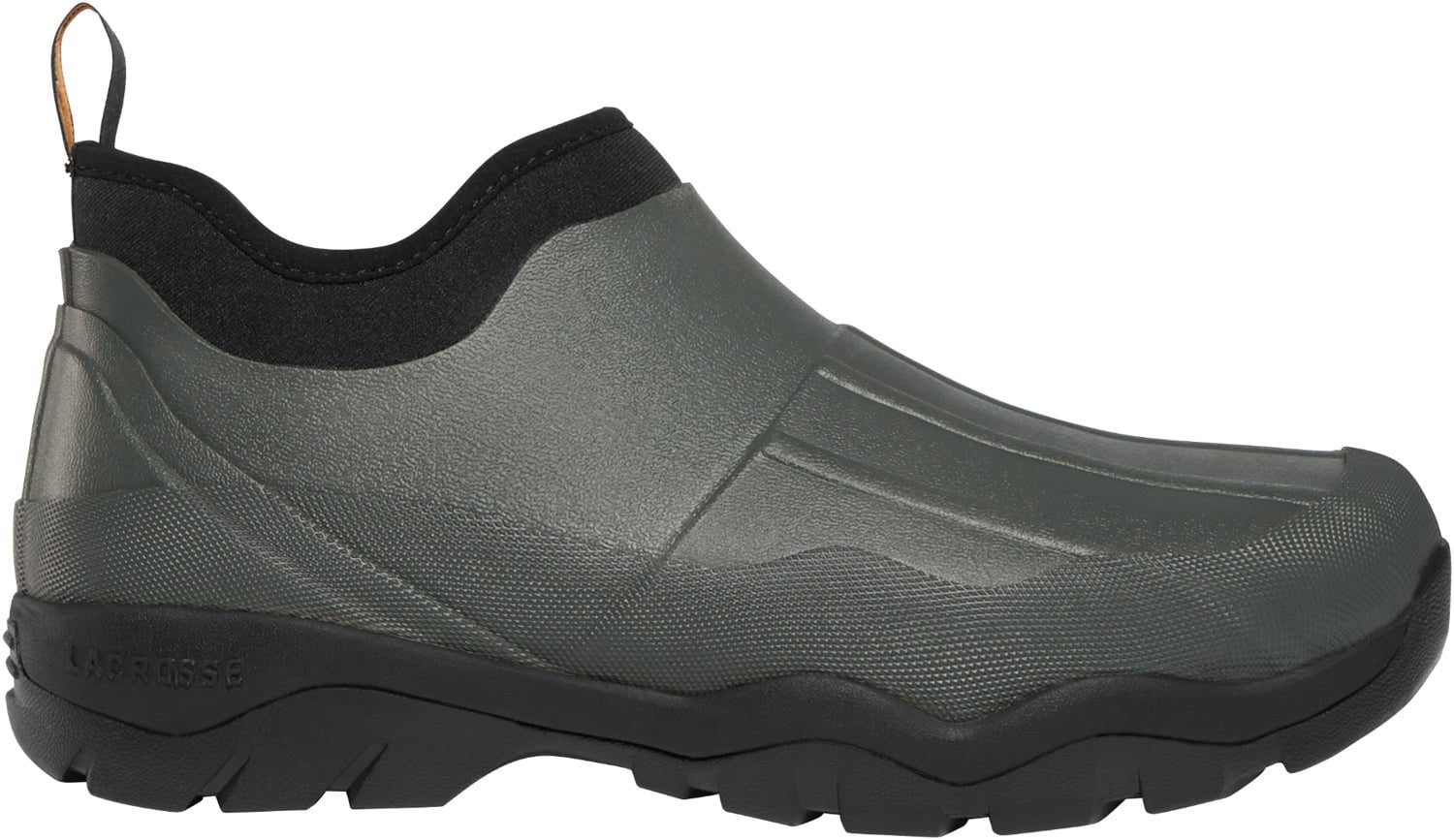 LaCrosse Mens Alpha Muddy 4.5in 3.0MM Dark Gray Rubber Work Boots The Western Company