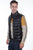 Scully Mens Black Leather Ribbed Vest L