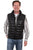 Scully Mens Black Leather Ribbed Vest XXL